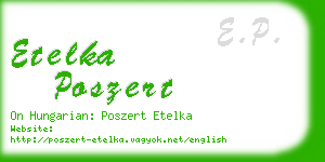 etelka poszert business card